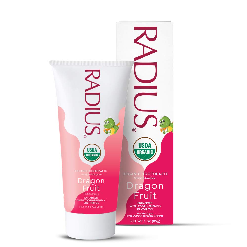3oz toothpaste tube with Dragon Fruit flavor label