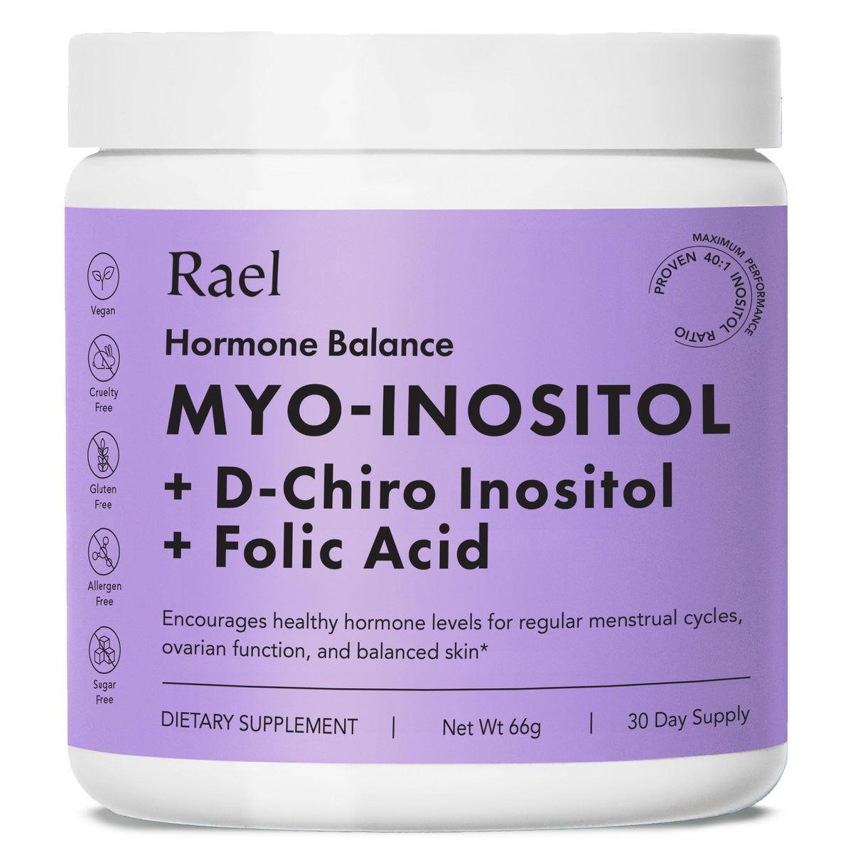 Rael Hormone Balance Women Inositol Powder bottle
