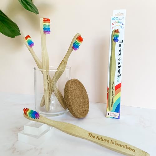 Soft rainbow-colored bristles