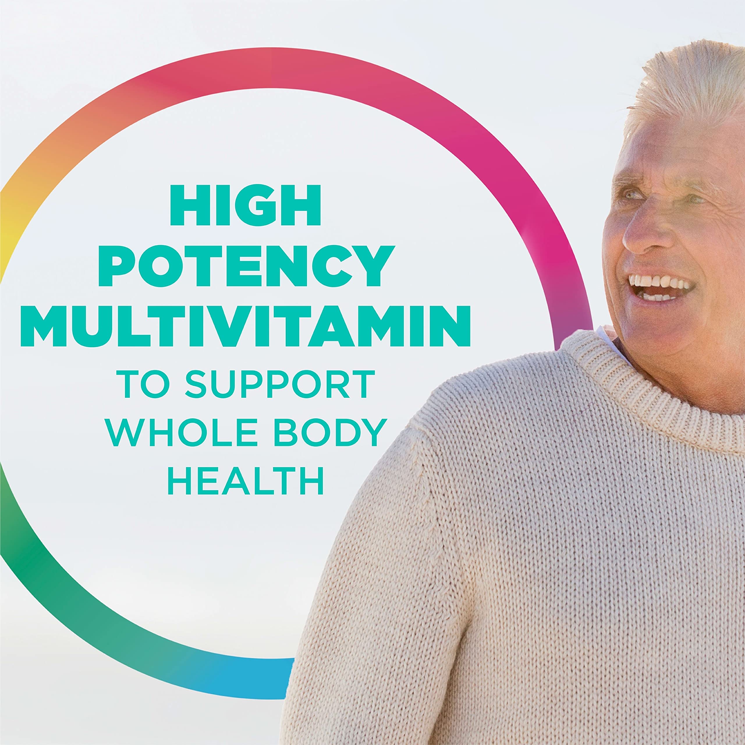 Rainbow Light Active Adult 50+ B-complex capsules emphasize energy and brain function.