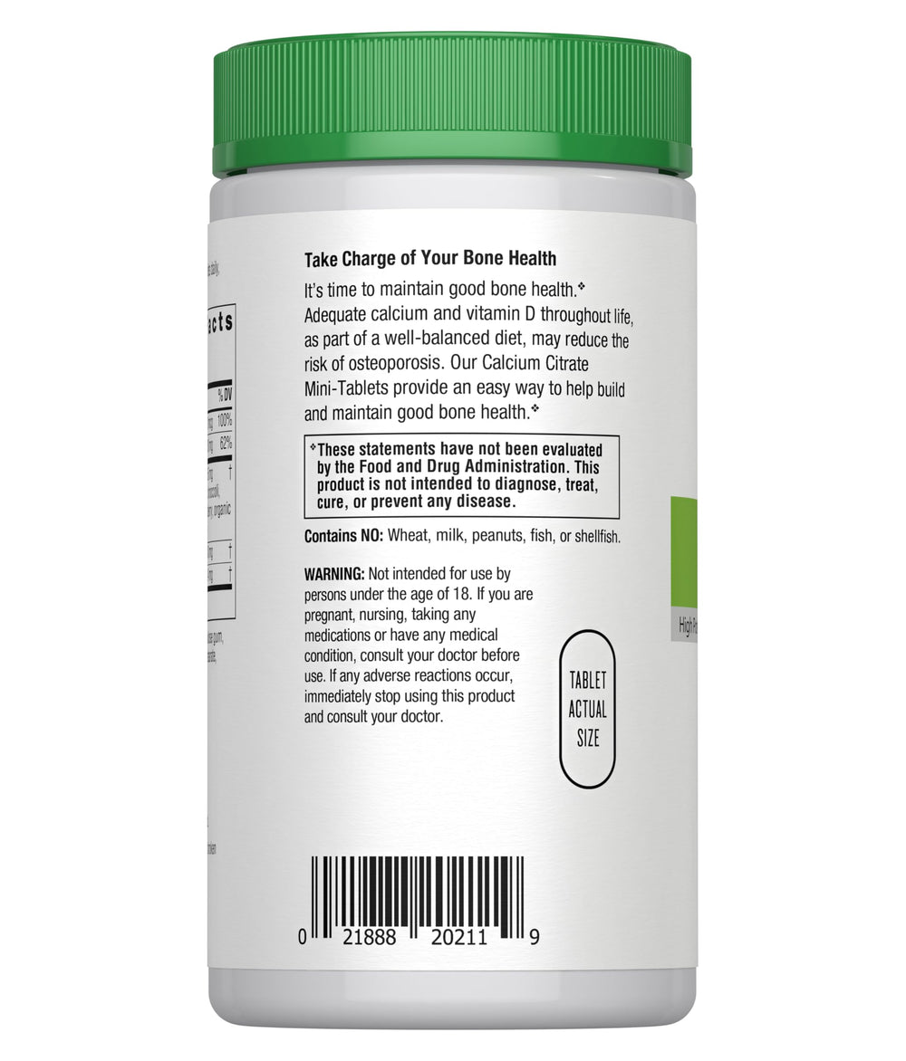 Close-up of vegetarian mini-tablets containing calcium citrate and vitamin D3