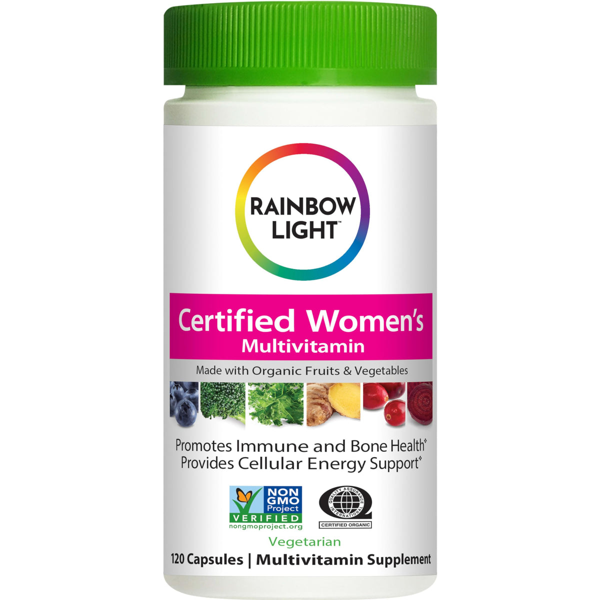 Rainbow Light Certified Women's Multivitamin – 120 Caps – Organic Blend