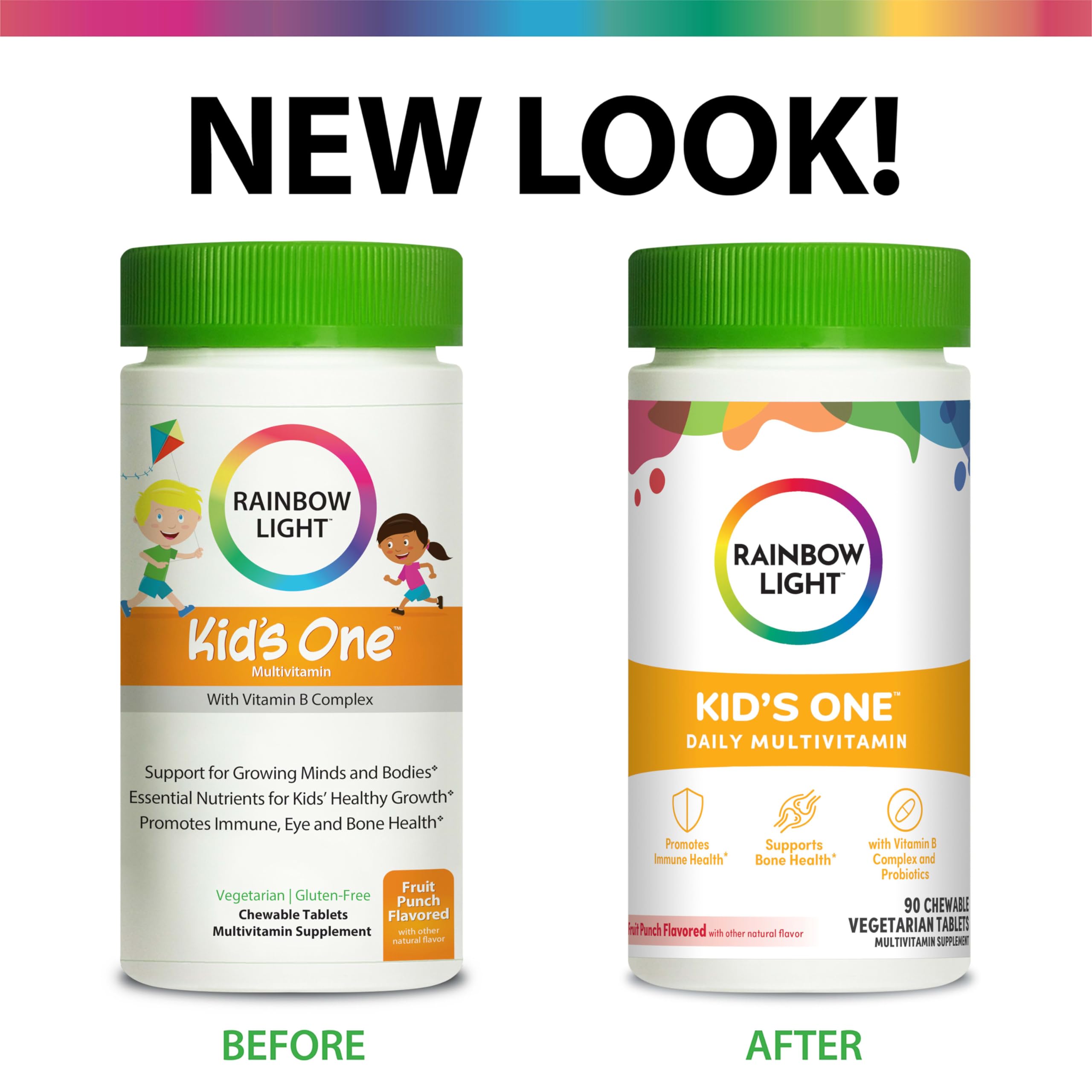 Chewable fruit punch multivitamin tablets for kids