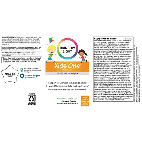 Made in USA label on Rainbow Light multivitamin