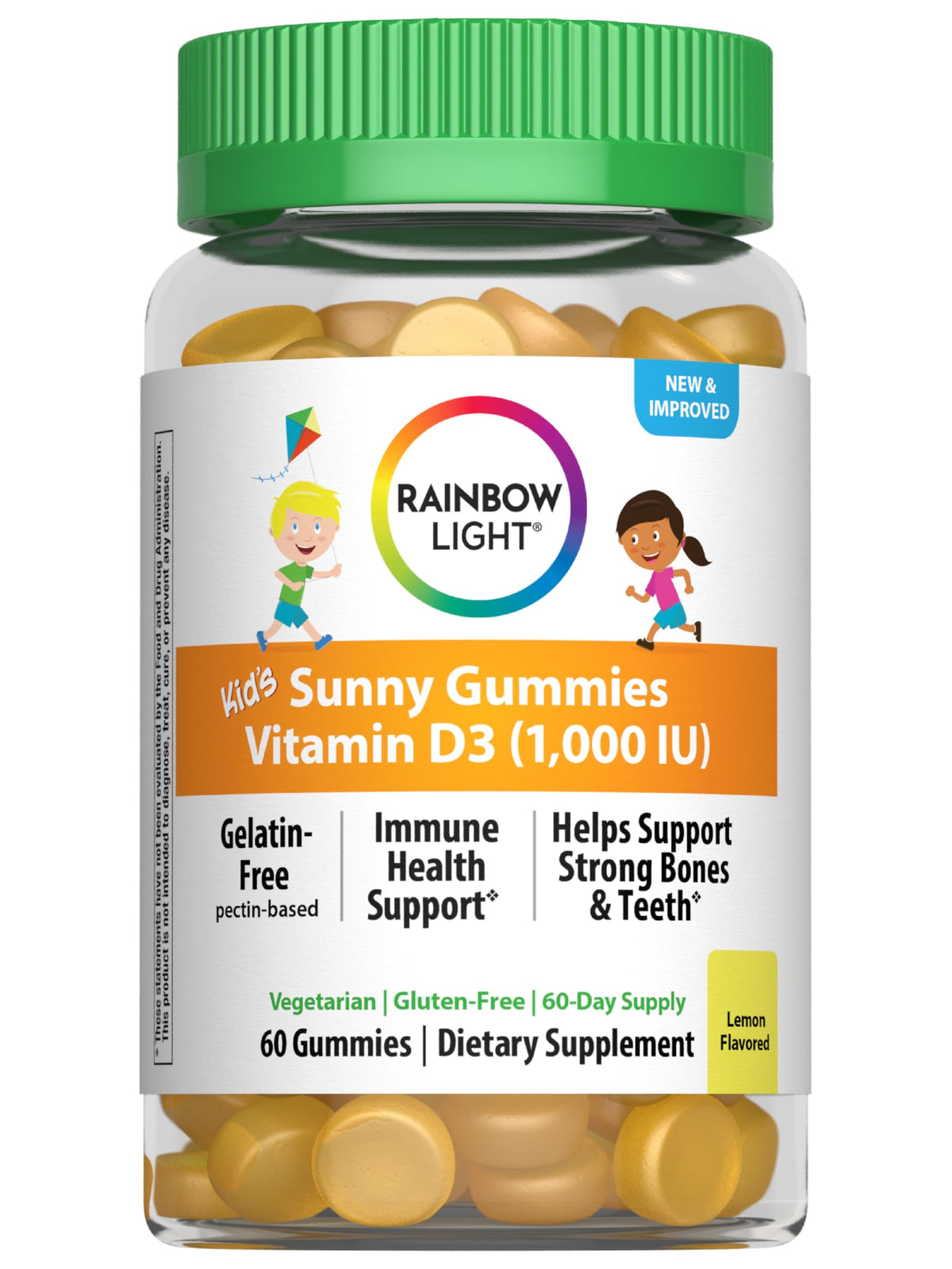 Bottle of Rainbow Light Kids Sunny Gummies 60 count
