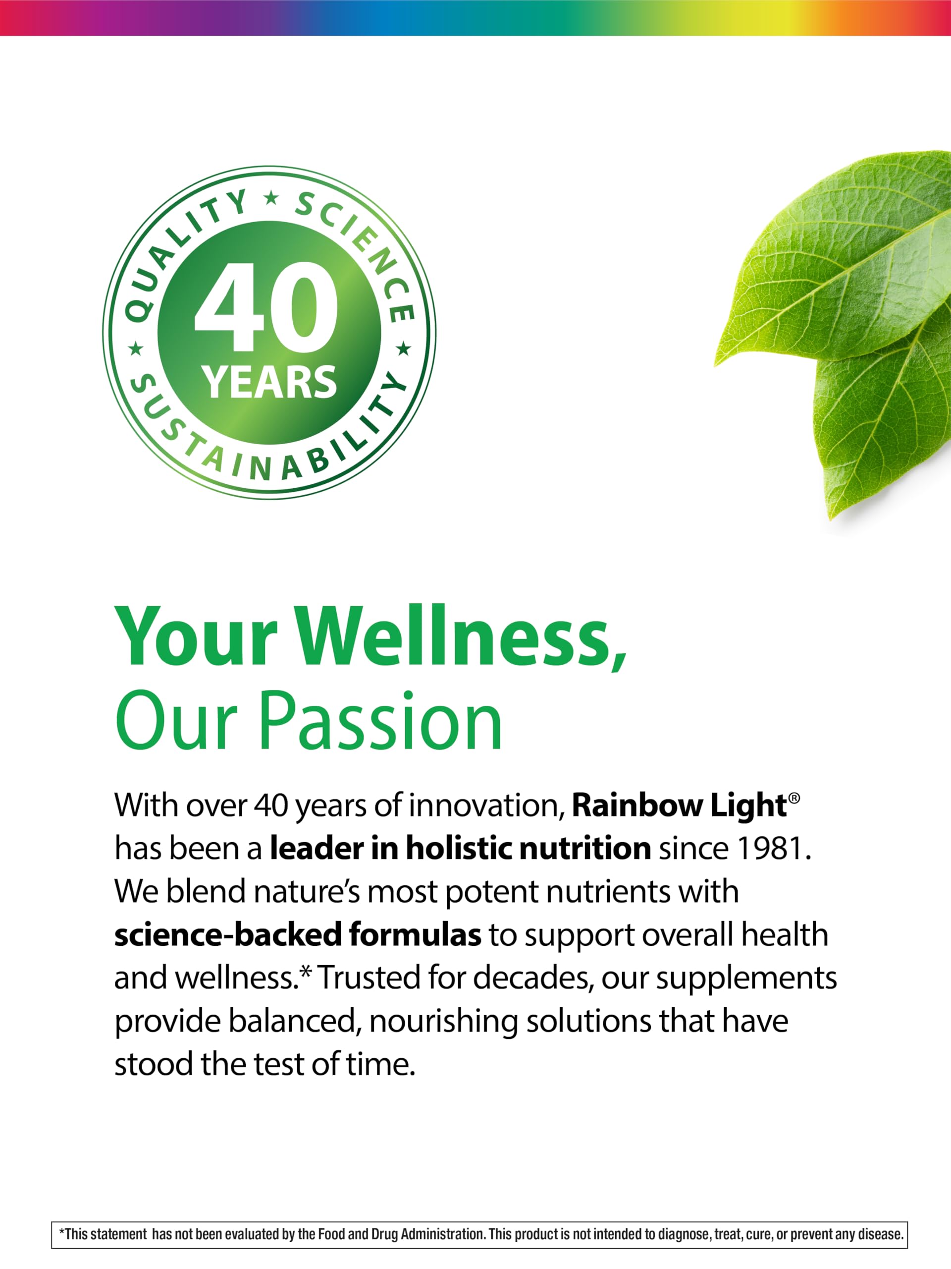 Front label and packaging of Rainbow Light Kids Sunny Gummies