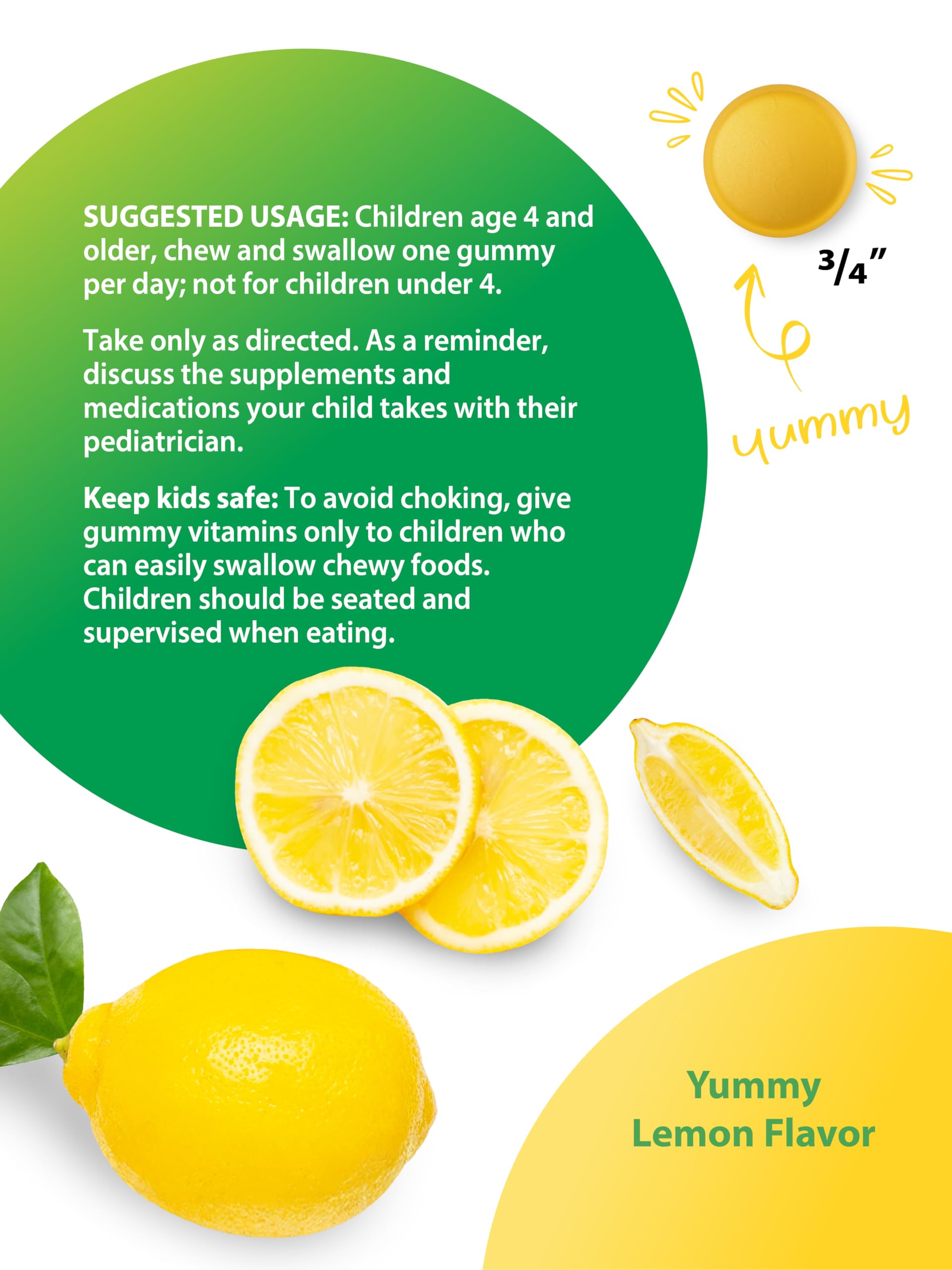 Nutrition panel showing Vitamin D3 1000 IU per gummy