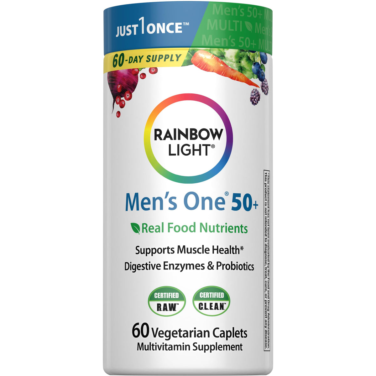 Rainbow Light Men's 50+ Multivitamin bottle