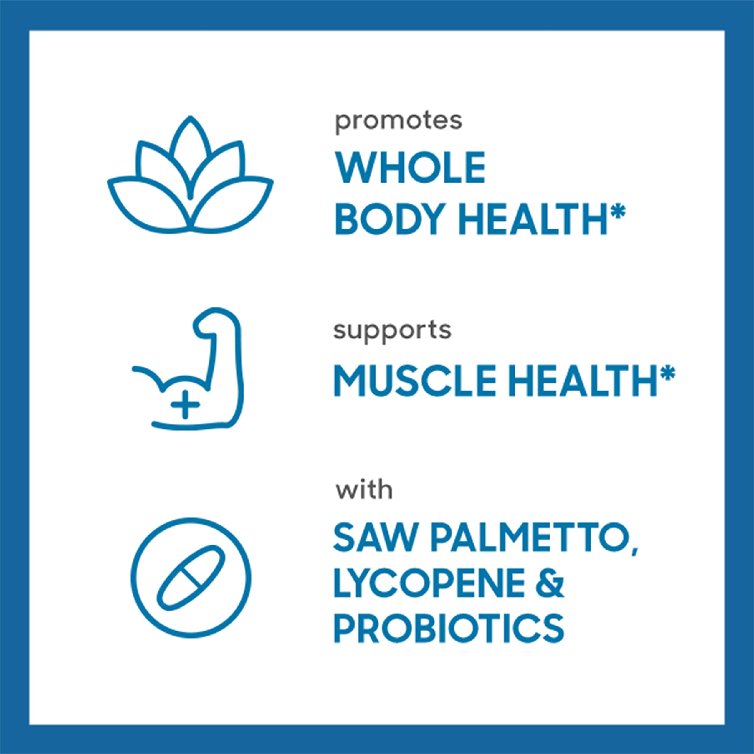 Saw palmetto and lycopene ingredients in formula