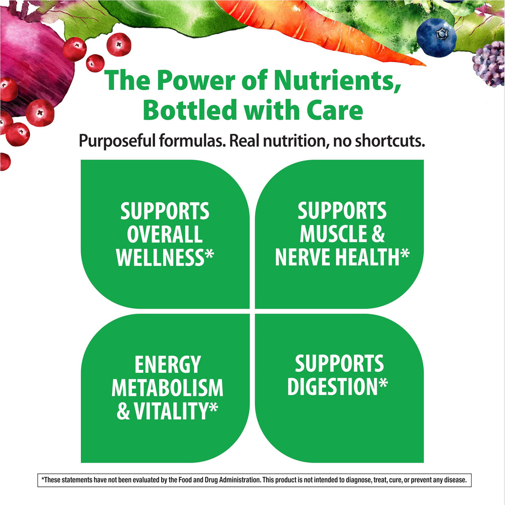 Illustration of saw palmetto and lycopene ingredients in Rainbow Light 50+ multivitamin