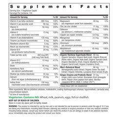 Front view of Rainbow Light Men's One High Potency Daily Multivitamin bottle with label