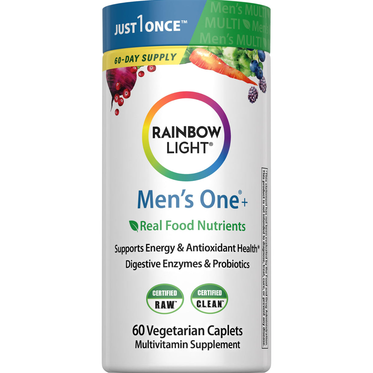 Rainbow Light Men's One Multivitamin packaging 60-count