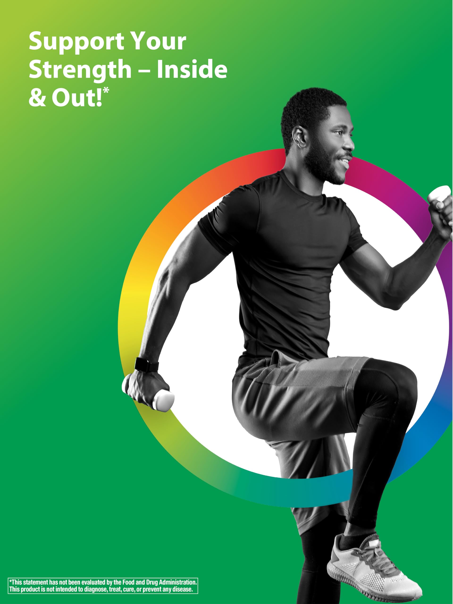 Nutrition panel and key ingredients like calcium and vitamin D