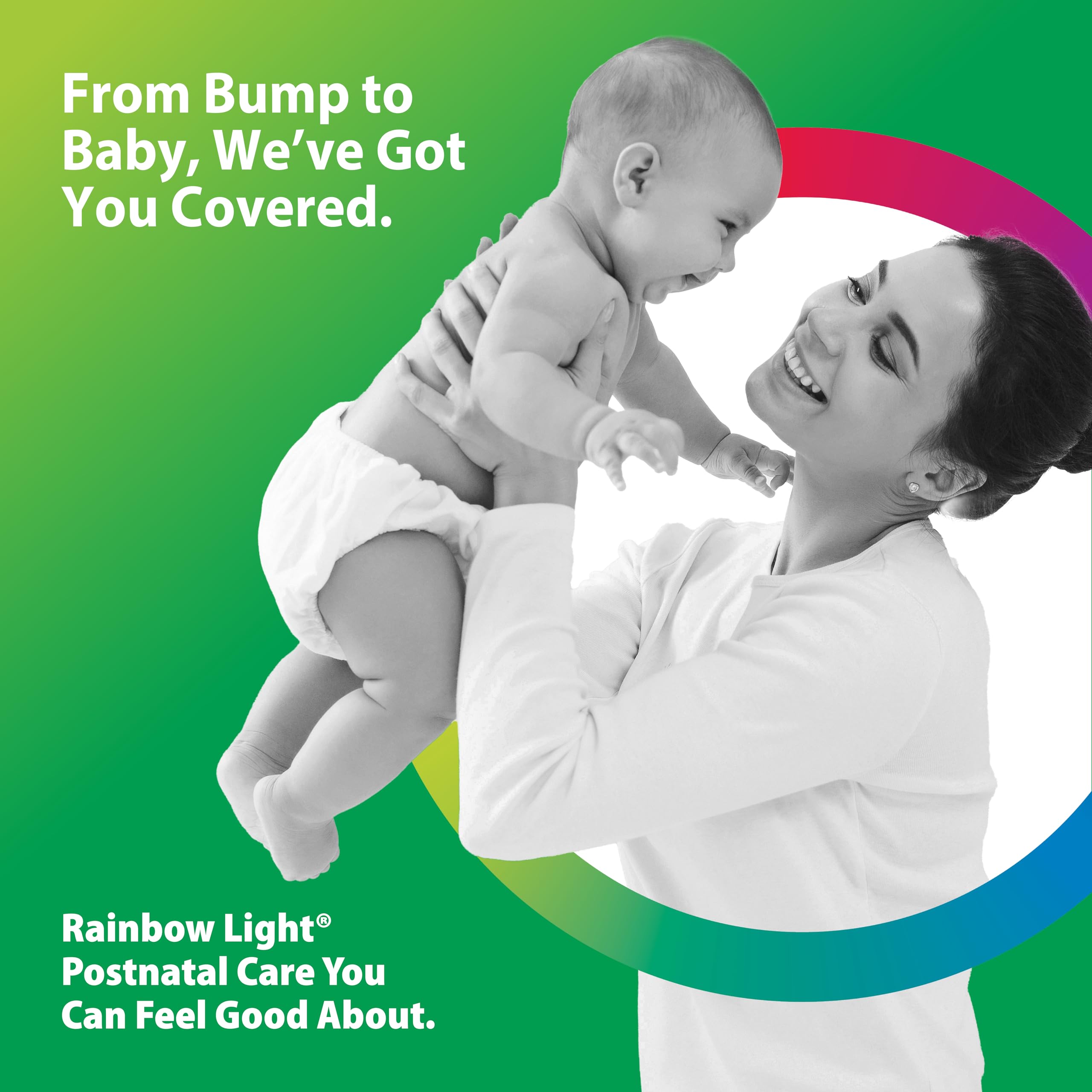 Illustration of prebiotic and probiotic blend in Rainbow Light formula