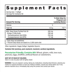 Close up of omega-3 DHA softgels