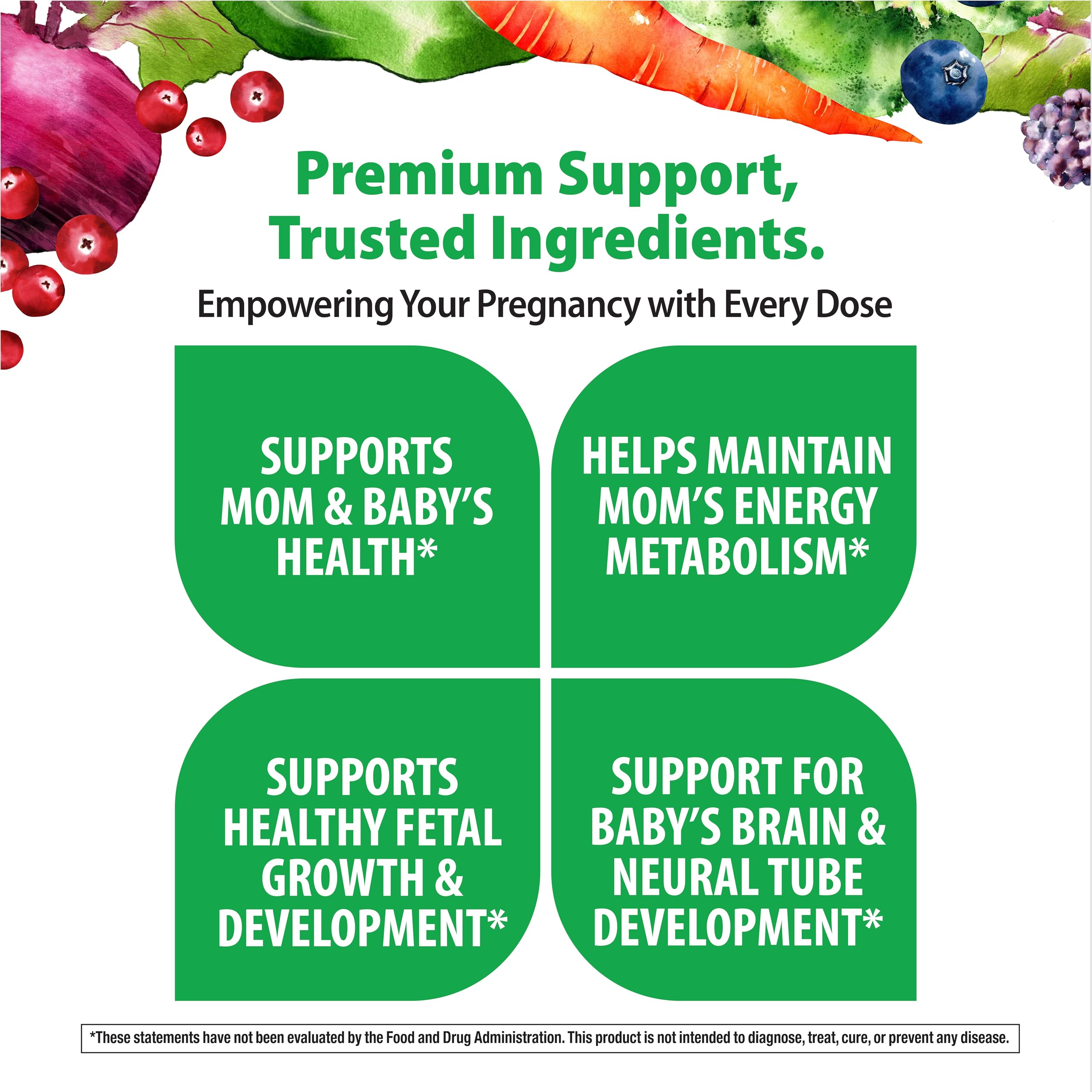 Close-up of Rainbow Light Prenatal One ingredients