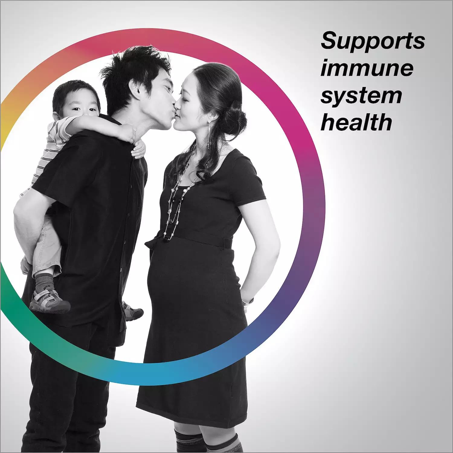 Soy-free and gluten-free allergen-free badges on Rainbow Light Sunny Gummies