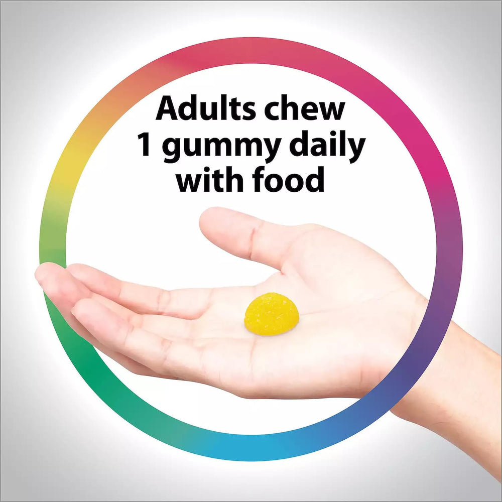 Nutrition facts panel for Rainbow Light Sunny Gummies Vitamin D3