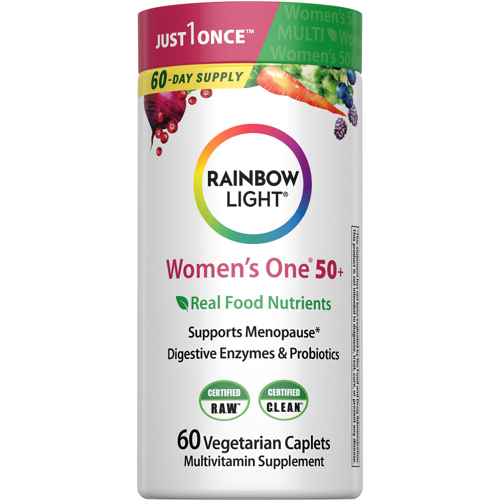 Rainbow Light Women 50+ Multivitamin bottle with 60 tablets