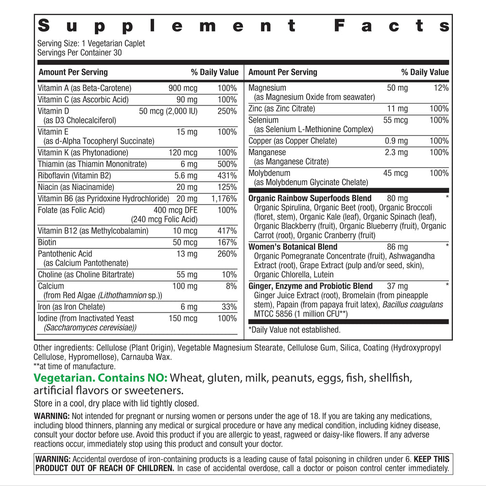 Bottle label highlighting immune support and high-potency formula