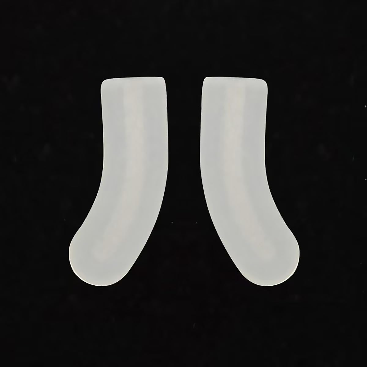 Plug-in installation of eyeglass nose pads (no tools)