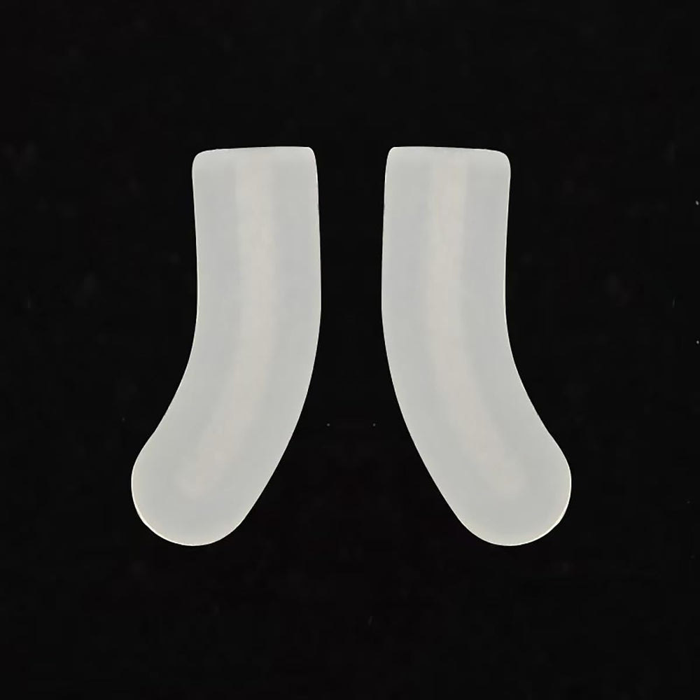 Plug-in installation of eyeglass nose pads (no tools)