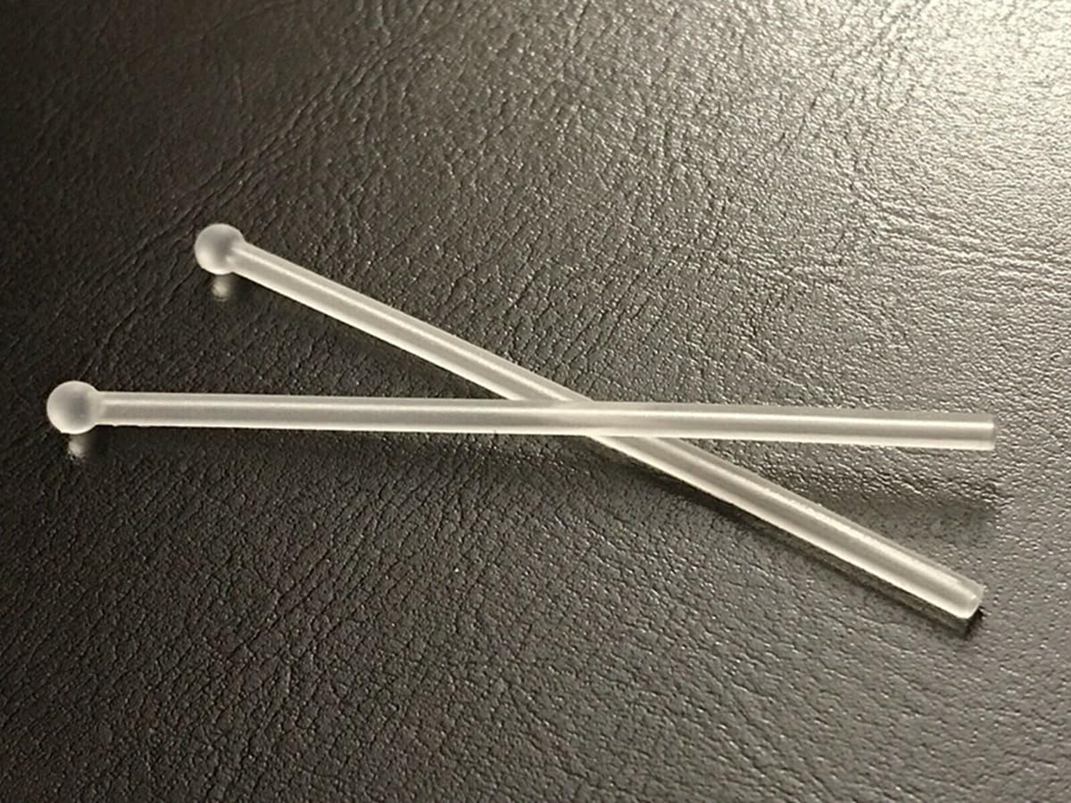 Instruction: slide ear sock onto glasses temple