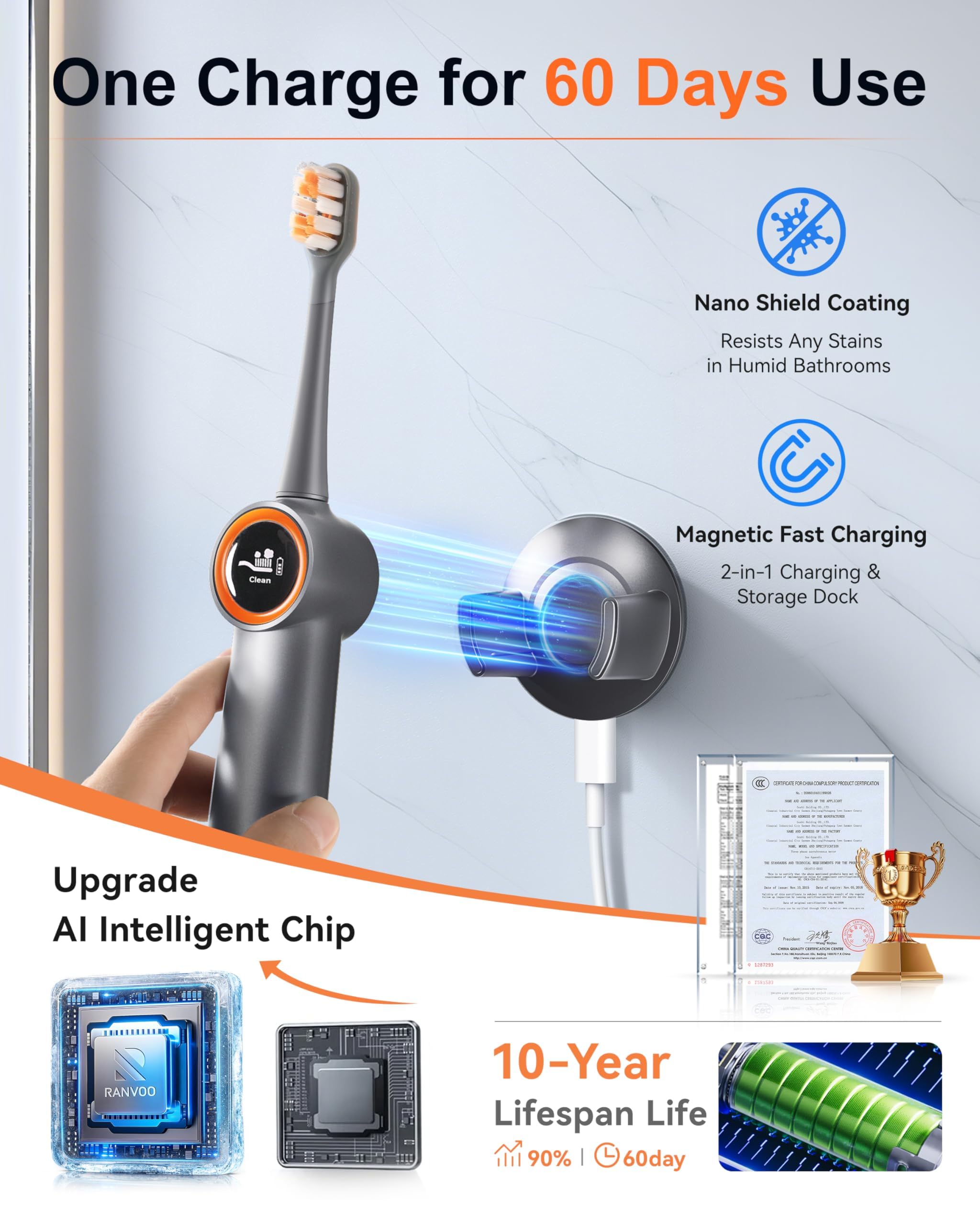 10-year warranty card for RANVOO AICE3