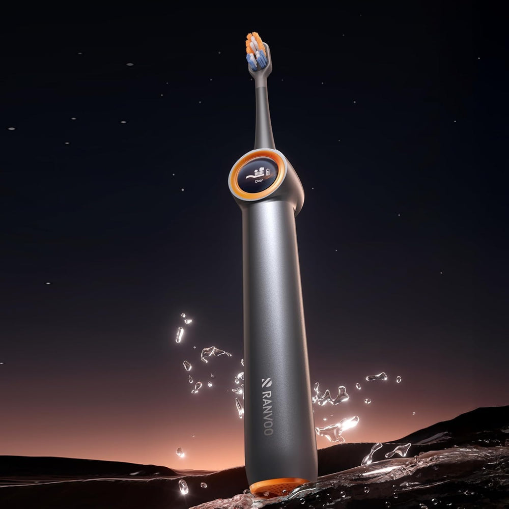 RANVOO AICE3 White bubble sonic toothbrush side view