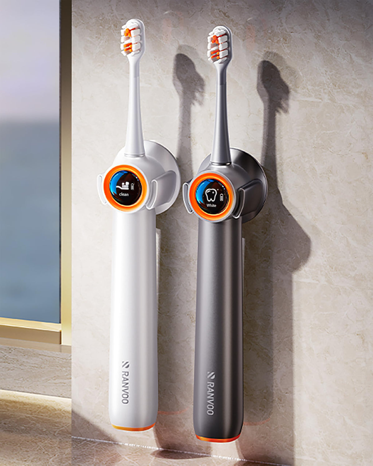 RANVOO AirJet Bubble Toothbrush front view