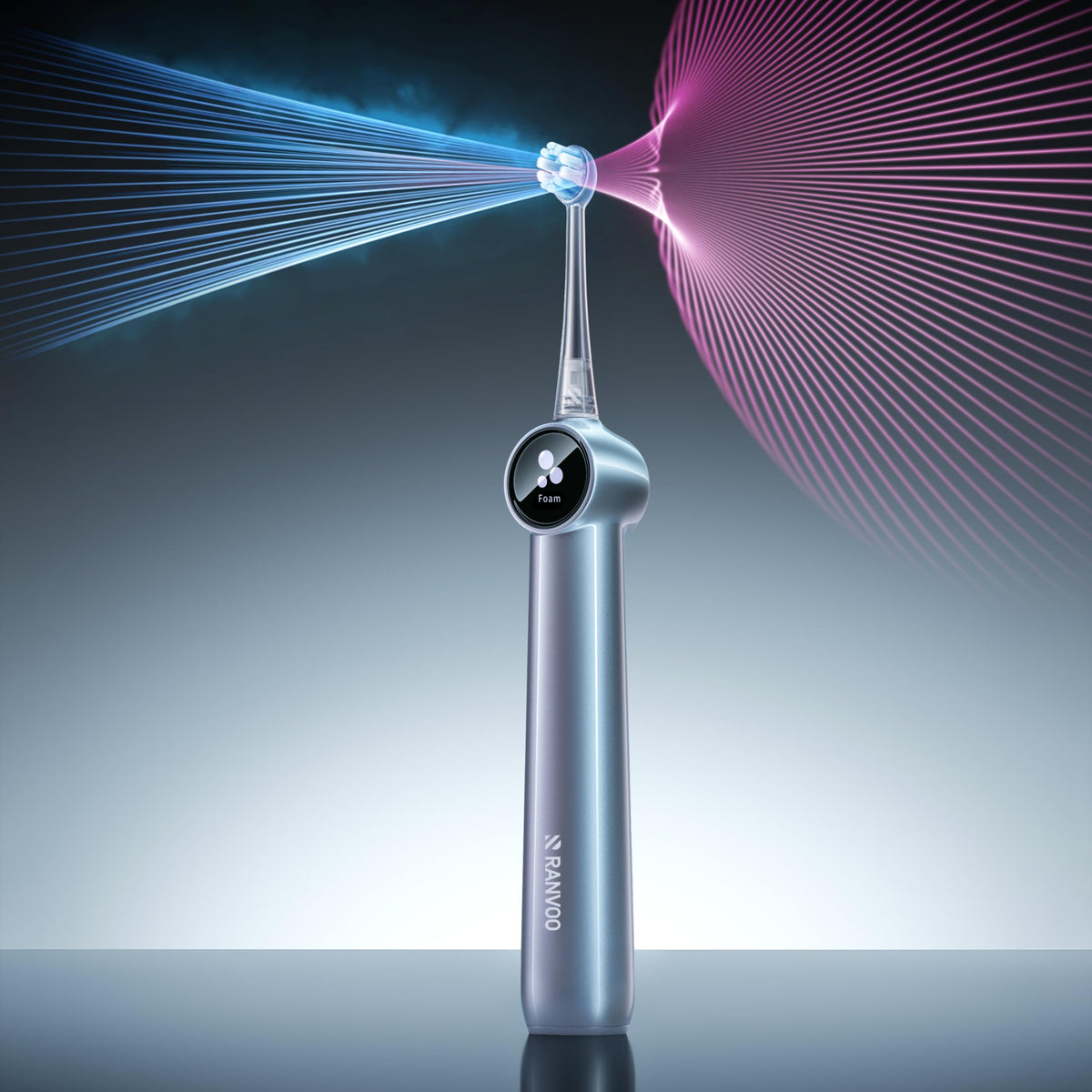 RANVOO AirJet II Sonic Electric Toothbrush in White with charging dock