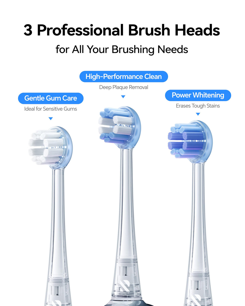 Conada certified AirJet II replacement heads for adults in white