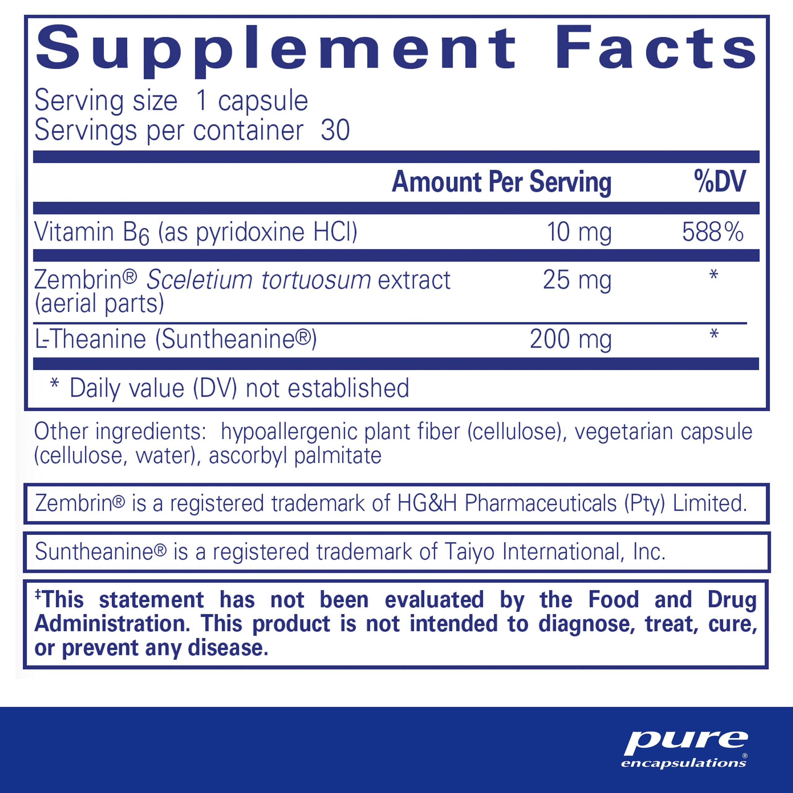 Rapid Calm bottle with label displaying 30 capsules