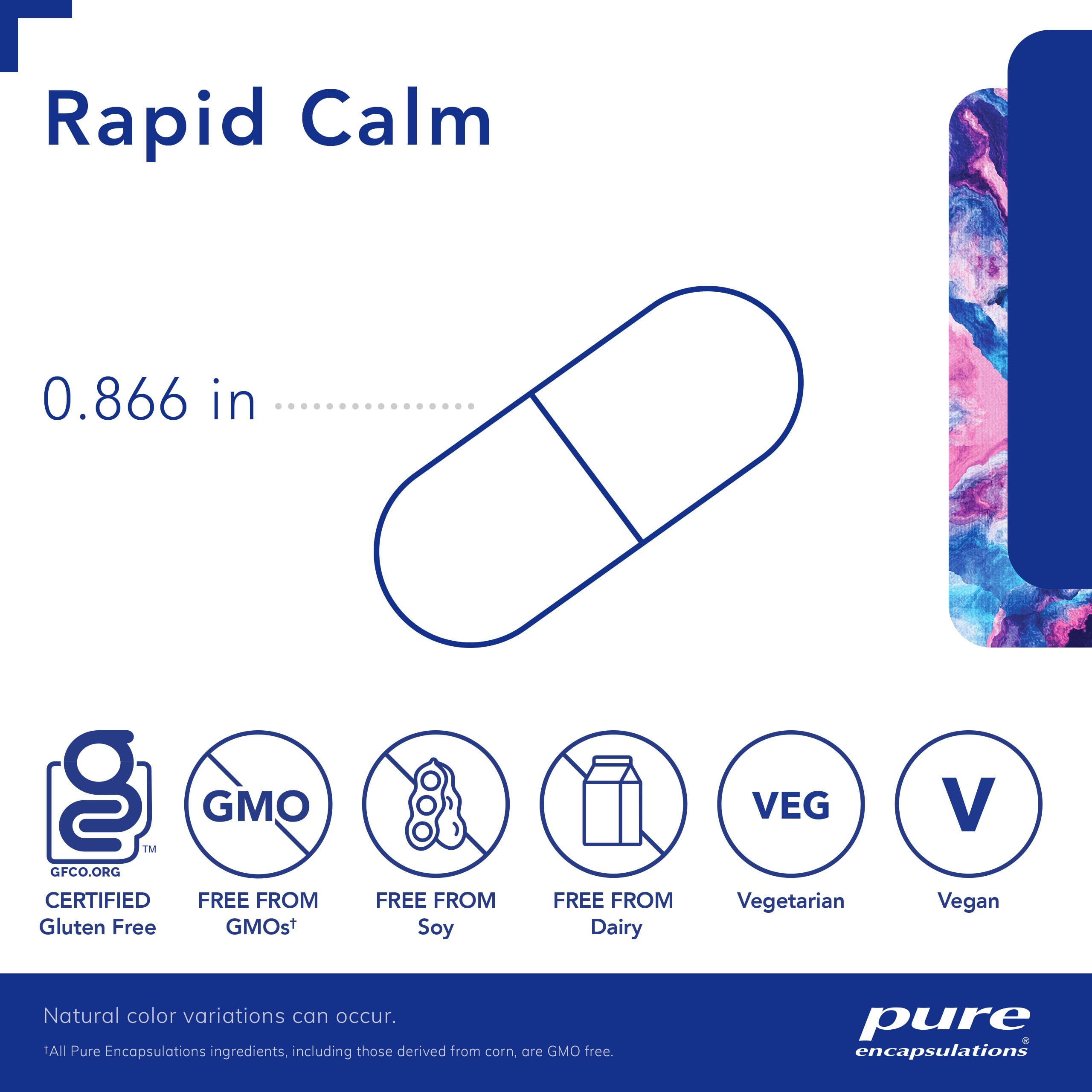 Close-up of Rapid Calm capsules