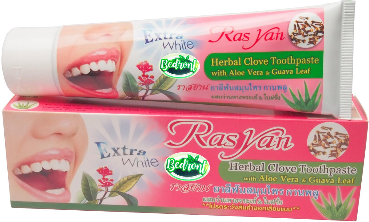 Ras Yan Herbal Clove Toothpaste tube 100 g with Aloe Vera and Guava Leaf