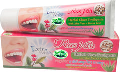 Ras Yan Herbal Clove Toothpaste tube 100 g with Aloe Vera and Guava Leaf