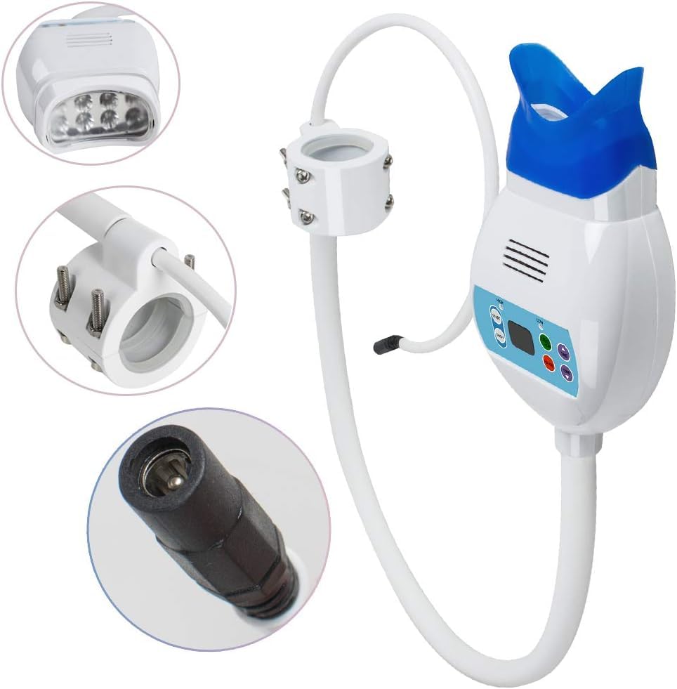 Close-up of Rasamer 24W whitening lamp showing blue LEDs