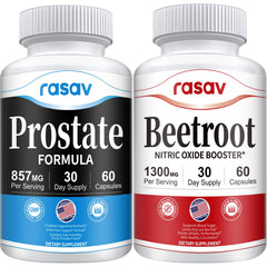 Rasav Prostate Supplements bottle with 60 capsules