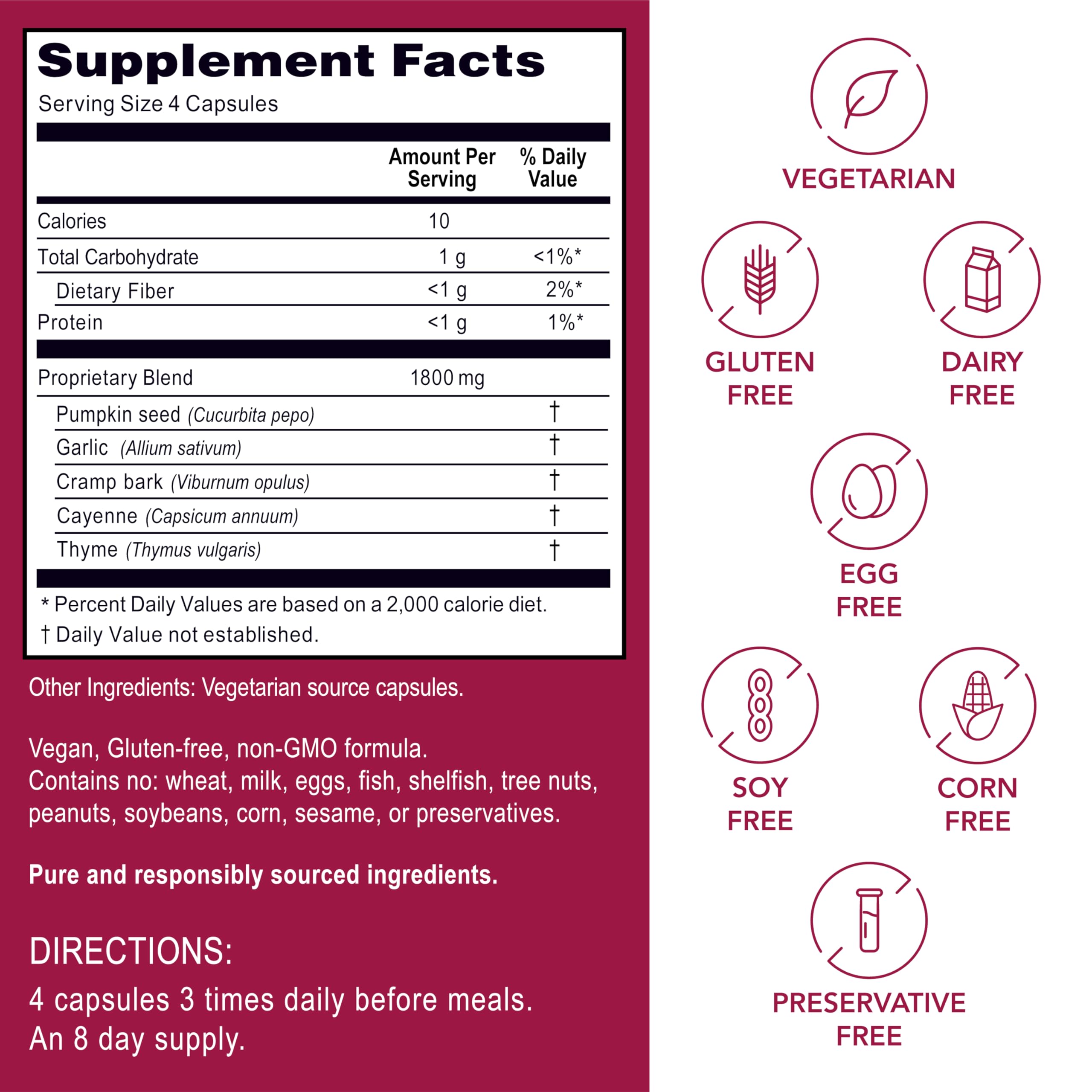 Rascal product labeled vegetarian, non-GMO, gluten-free