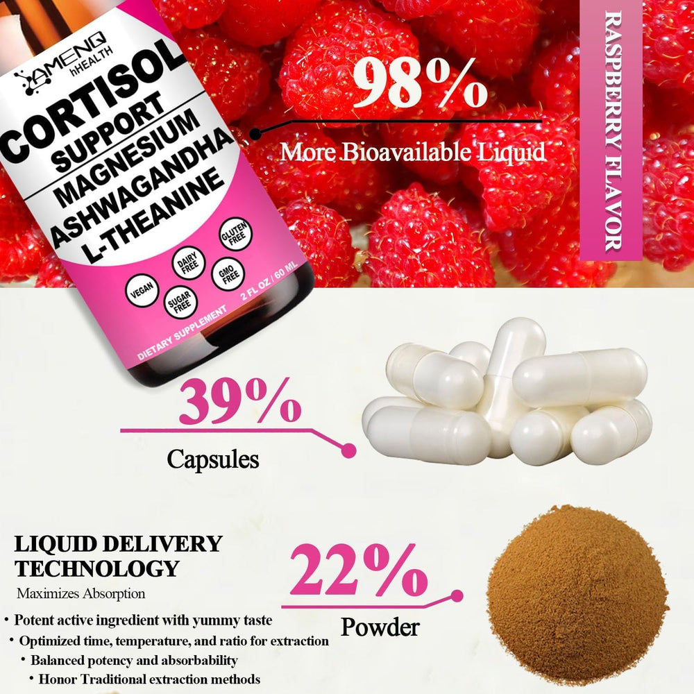 Relaxation and restful sleep imagery with raspberry Cortisol Drops