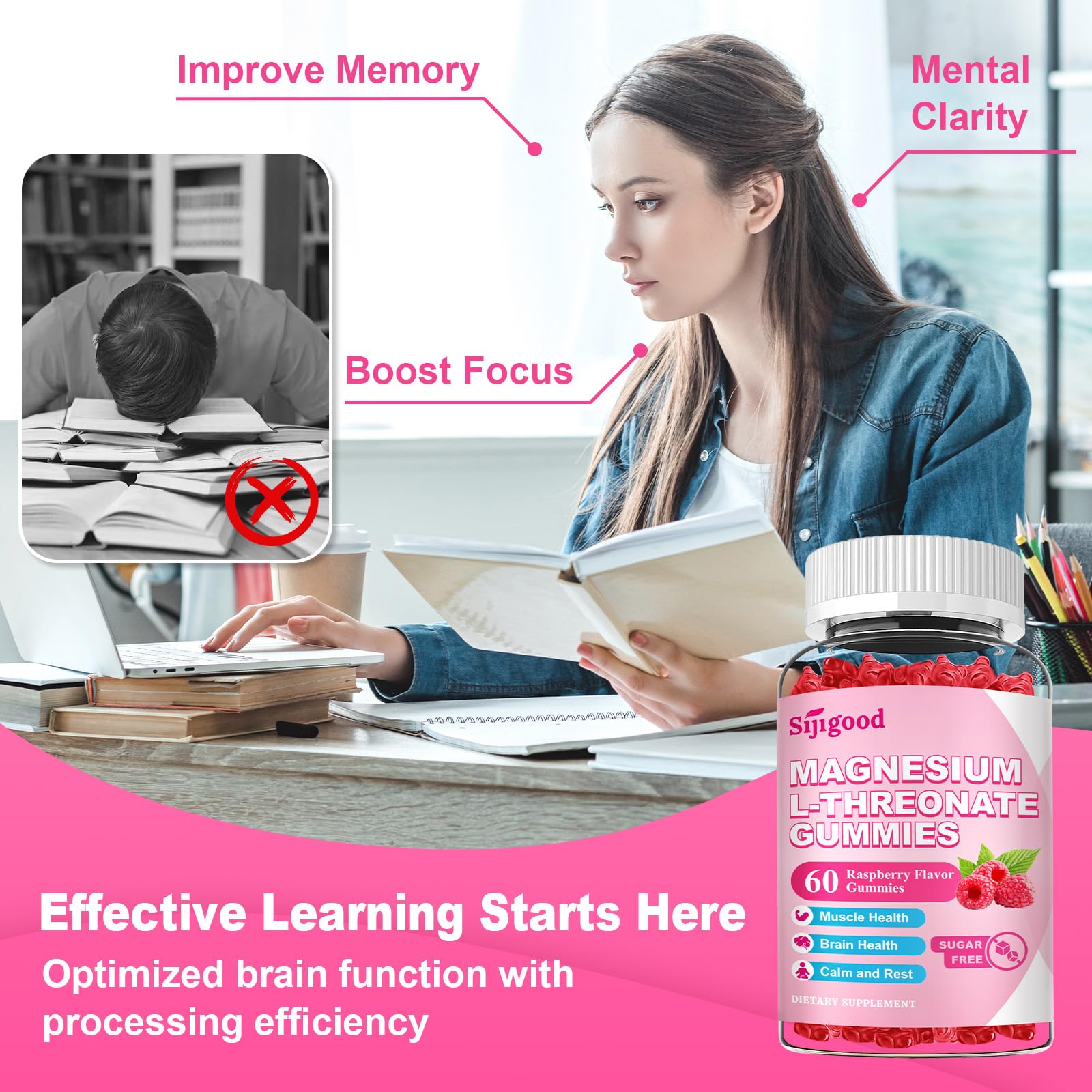 Close-up of raspberry flavored gummies