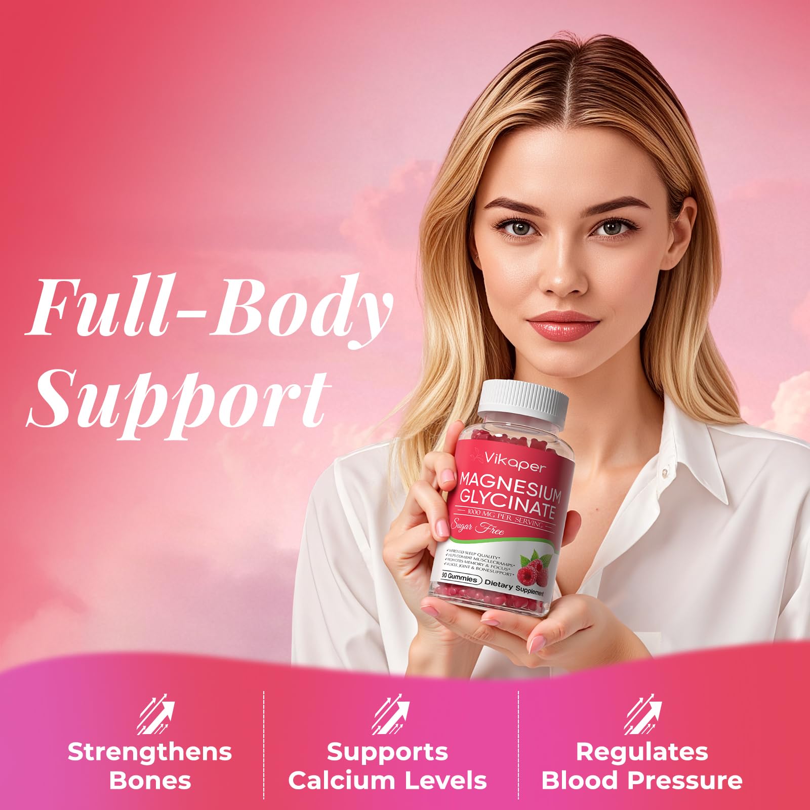 Close-up of gummy texture Raspberry flavor