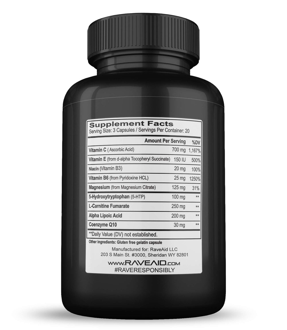 RaveAid manufactured in the USA badge