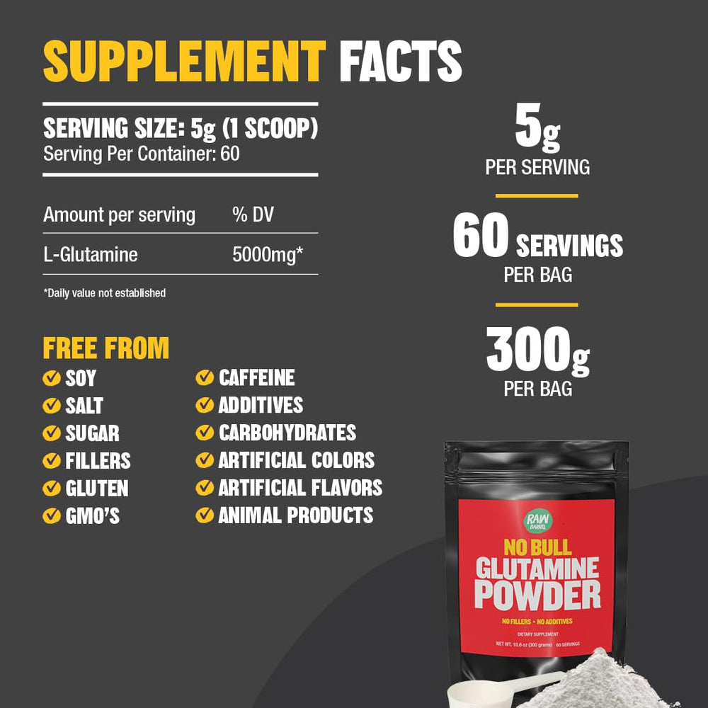 Macro close-up of micronized L-Glutamine powder