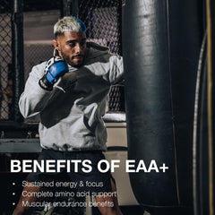 USA-made RAW EAA Plus label on bottle