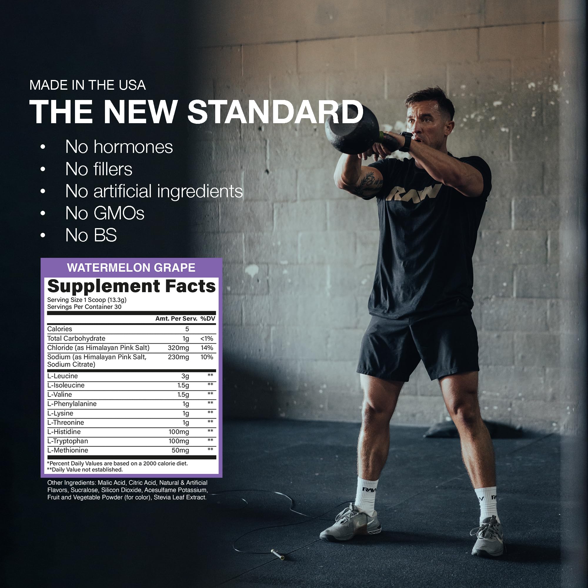 Shaker cup with RAW EAA Plus Watermelon Grape