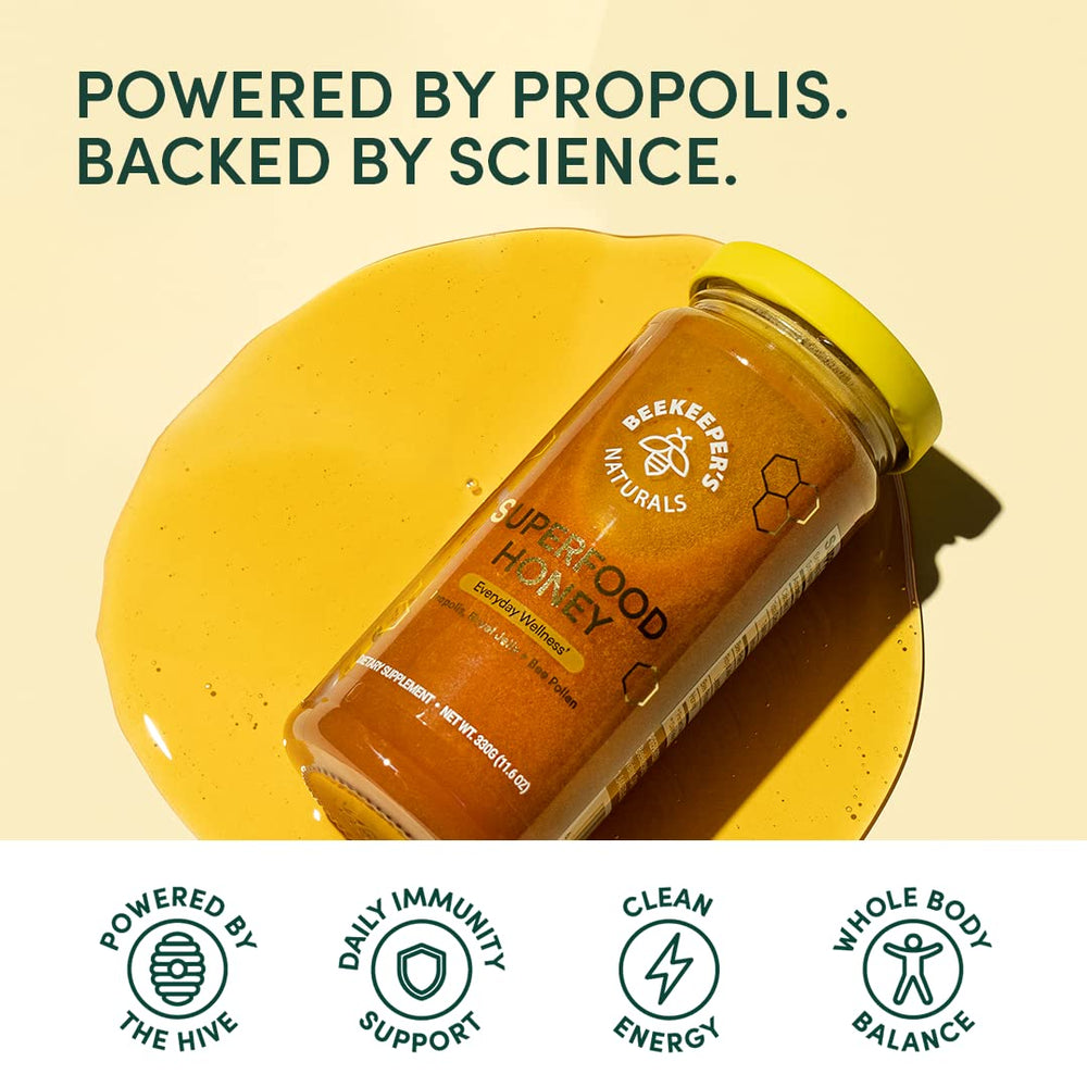Raw enzymatic honey with hive-ready ingredients