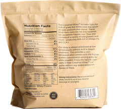 Packaging for Raw Grass Fed Whey Protein Powder 5 lb