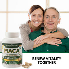 Raw maca root powder blend of yellow, red and black maca
