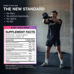 Back of RAW Sleep Aid label highlighting ingredients